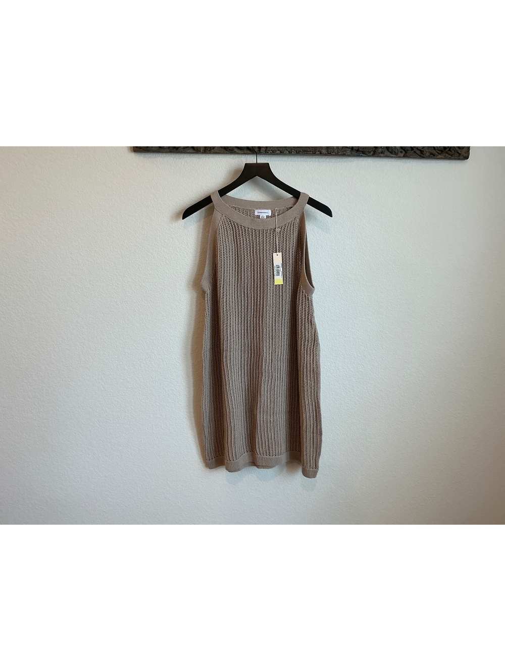 SUMMERSVLT Sleeveless Beige Knit Coverup Dress Size XL